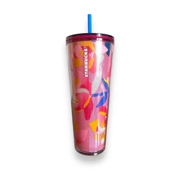 Lot of 3 Starbucks 2023 SPRING FLOWER Venti Cold Cup Tumblers | Pink Blue Floral - Picture 15 of 15
